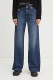 Diesel jeansi 1978 D-AKEMI L.32 TROUSERS femei, culoarea albastru marin, A03624.09L21