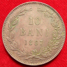 10 BANI 1867 WATT. DE COLECTIE. foto