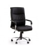 Scaun directorial HM Hamilton, Piele ecologica, Inaltime ajustabila, Mecanism balansare, 150 kg, 111x60x51 cm, Negru
