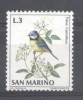 San Marino 1972 Birds, MNH AE.317, Nestampilat