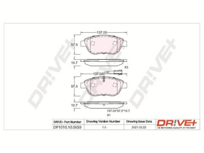 Dr!ve+ DP1010.10.0659 set placute frana,frana disc foto