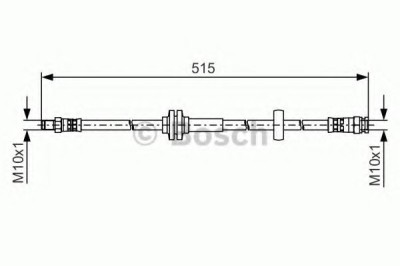 Conducta / cablu frana FIAT DUCATO platou / sasiu (250, 290) (2006 - 2016) BOSCH 1 987 481 482 foto