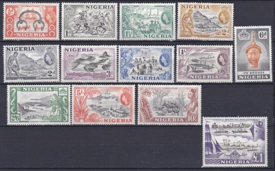 DB1 Colonii QE II 1953 Nigeria Ocupatii 13 v. MNH foto
