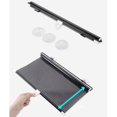 Parasolar Auto Retractabil Universal Tip Rulou, Pliabil, cu Protectie UV, pentru Parbriz sau Geam Lateral, Compatibil cu Majoritatea Masinilor 68 x 12