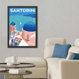 Tablou decorativ, Santorini (40 x 55), MDF , Polistiren, Multicolor