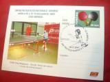 Carte Postala Ilustrata Tenis de Masa 2007 , stampila speciala Expozitie Cluj