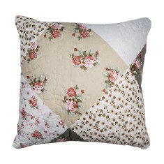Fata perna textil matlasat Flowers 40x40 cm