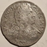 Italia Mantova 20 sola / 1 lira 1736 argint Carol Vl de Habsburg