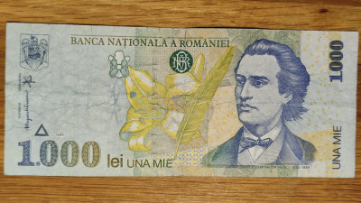 Romania - bancnota de colectie - 1000 lei 1998 B - stare buna - Mihai Eminescu foto