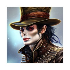 Sticker decorativ, Michael Jackson, Gri, 55 cm, 6456ST foto