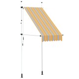 Cumpara ieftin Copertina retractabila manual, galben &amp; albastru, 100 cm, dungi