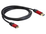 Cablu USB A la USB B Micro Aurit 3m Negru 24AWG 28AWG DELOCK 82762
