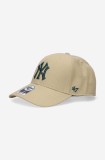 47brand sapca New York Yankees culoarea bej, cu imprimeu, 47 Brand