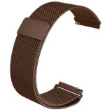 Cumpara ieftin Curea tip Milanese Loop compatibila cu Fossil Gen 5 Smartwatch, Telescoape QR, 22mm, Coffee, Very Dream