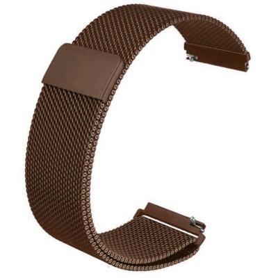 Curea tip Milanese Loop compatibila cu Fossil Gen 5 Smartwatch, Telescoape QR, 22mm, Coffee foto