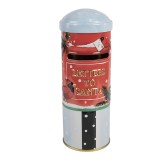 Cumpara ieftin Cutie Postala Craciun metal multicolor &Oslash; 6x16 cm