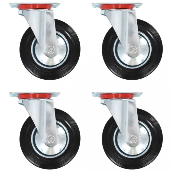 Gossi roti pivotante, 4 buc., 160 mm