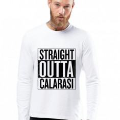 Bluza barbati alba - Straight Outta Calarasi - 2XL