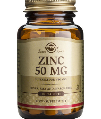 Zinc Gluconate 50mg Solgar 100tb foto