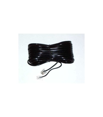 Cablu telefon extensie negru 15m RJ11 foto
