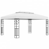 Pavilion cu acoperis dublu, alb, 3 x 4 m GartenMobel Dekor, vidaXL