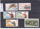TSV @ - 1965 LP 608 CAMPIONATELE EUROPENE DE TIR BUCURESTI - dantelate, STAMPILAT