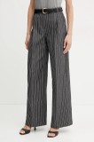 MAX&amp;Co. pantaloni femei, culoarea gri, drept, high waist, 2516131064200