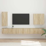 vidaXL Pe perete 6 pcs Stejar Sonoma 3408945