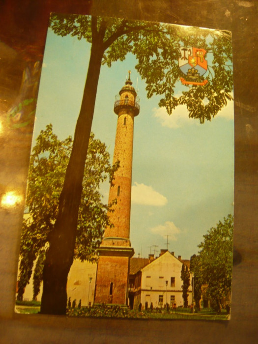 Ilustrata Satu Mare - Turnul Pompierilor , circulat 1967