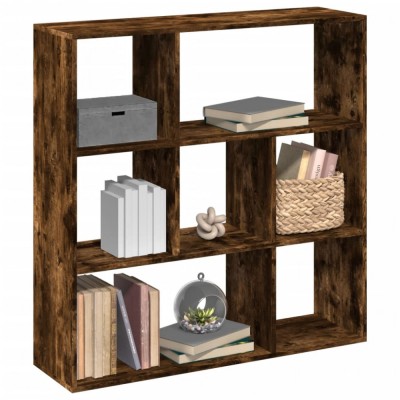 vidaXL Bibliotecă/separator cameră stejar fumuriu 102x29x103,5 cm lemn foto