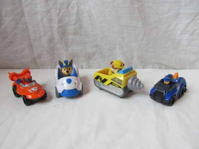 Set 4 Masinute cu Figurine Paw partol Chase /Zuma/Rubble =patrula catelusilor foto