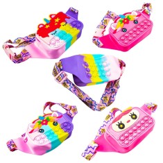 Borseta antistres pentru copii, din silicon, Unicorn foto