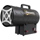 Outsunny Generator de Aer Cald pe Gaz 10 kW Portabil cu Protecție, Negru | Aosom Romania