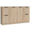 Servante, 3 piese, stejar sonoma, lemn prelucrat