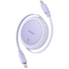 Cablu alimentare si date Baseus Free2Pull Mini, Fast Charging Data Cable pt. smartphone, retractabil, USB Type-C la USB Type-C 60W, 1m, mov