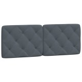 Cumpara ieftin Perna tablie de pat, gri inchis, 140 cm, catifea