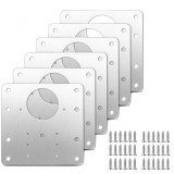 Set 6 elemente de reparare a balamalei, NUODWELL, Cu 36 suruburi, Utilizare durabila, Usor de instalat, Pentru mobilier si usa dulapului de bucatarie,