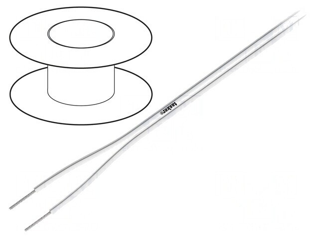 Cablu Silicon Alb 2x0,5mm2 OFC 100m