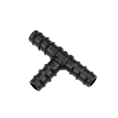 Teu tub picurare 16 mm , conector insert in T, pentru ramificatii irigatii, push-fit cu striatii foto
