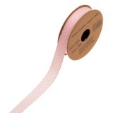 Panglică cu buline, 3m x 15mm, Roz, CMCLASS