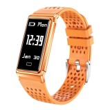 Cumpara ieftin Smartwatch iSEN B11, Portocaliu, 0.96 OLED, Bluetooth 5.3, Monitor Ritm Cardiac, SpO2, HRV, Monitorizare Somn, IPX8
