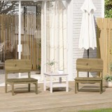 Gossi scaune de gradina 2 buc 60x52,5x72 cm lemn impregnat de pin