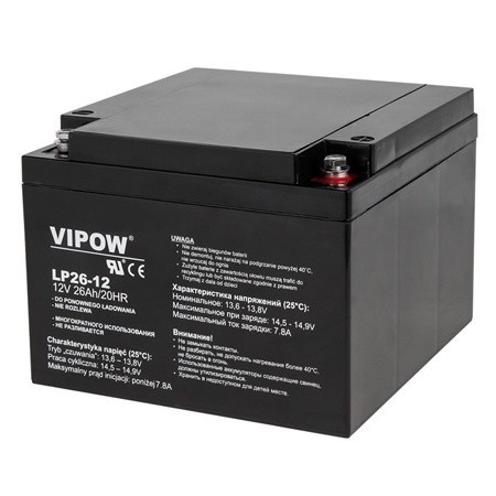 ACUMULATOR STATIONAR PLUMB ACID 12V 26AH VIPO - BAT0270
