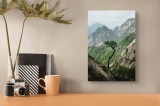 Tablou Canvas Silueta Copac mlădios pe fundal de peisaj natural, 26 x 39 cm, CMCLASS