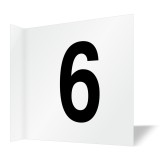 Semn de culoar proiectat numărul 6 fata verso