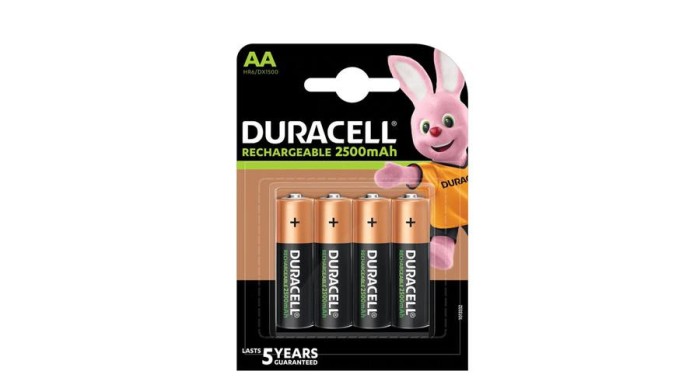 Baterie re&icirc;ncărcabilă Duracell R2U Ceruza 2500mAh AA B4