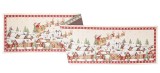 Traversa masa Craciun Lapland textil multicolor 183x33 cm