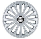 Set 4 Capace Roti, potrivite jantelor de R14, pentru Seat, model dino cromat, Autohelix MSA