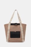 Coccinelle geantă de bumbac C-BOUNCE CANVAS culoarea verde, SXG 11 01 01