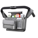 Organizator pentru carucior copii CindyBeby, 33 x 16.5 x 10 cm, impermeabil, gri